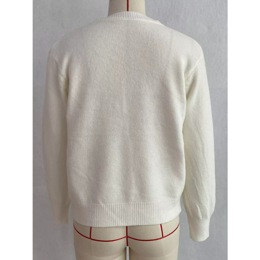 Classic Button-Down Knit Cardigan Apparel and Accessories