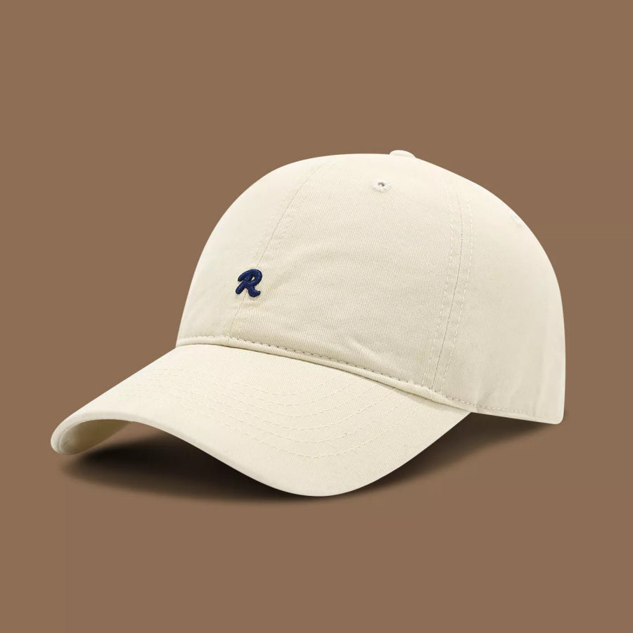 Classic Embroidered Baseball Cap Beige / One Size Apparel and Accessories