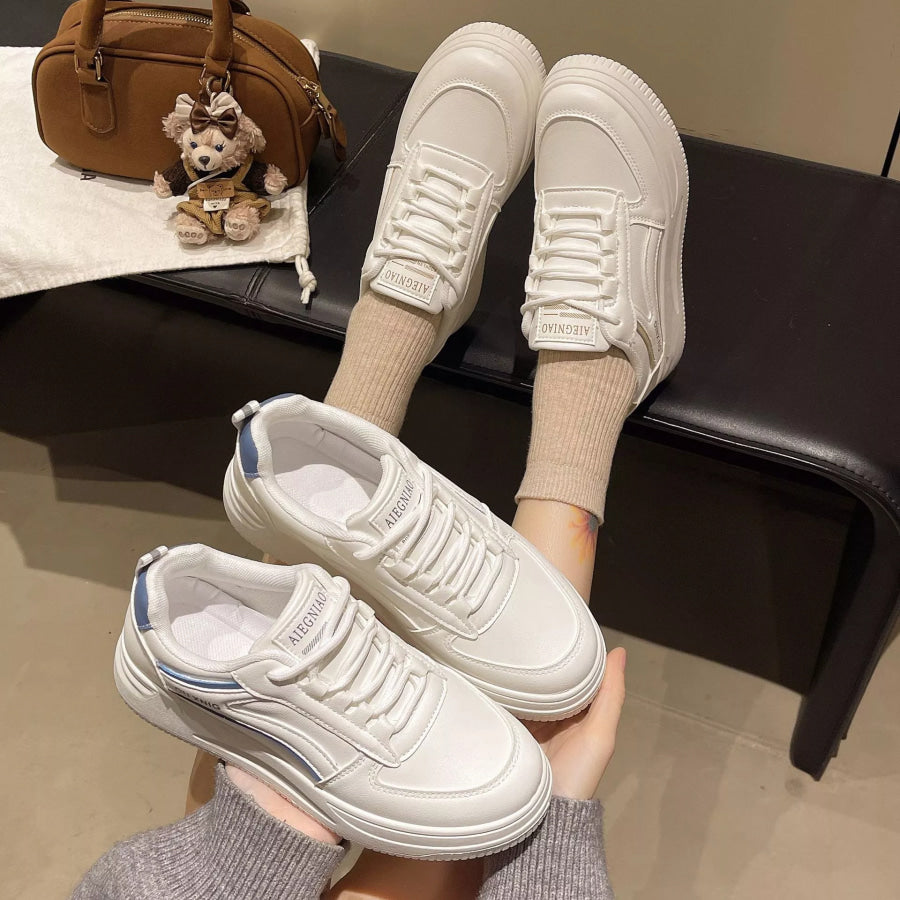 Classic Lace-Up Platform Sneakers Apparel and Accessories