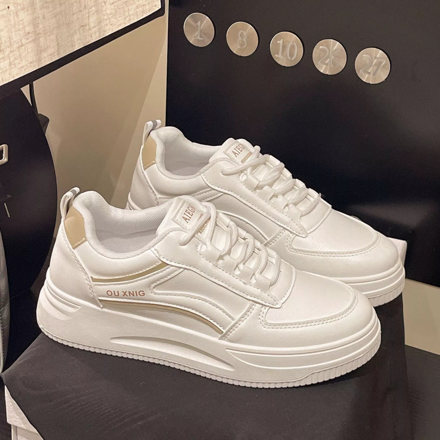 Classic Lace-Up Platform Sneakers Apparel and Accessories