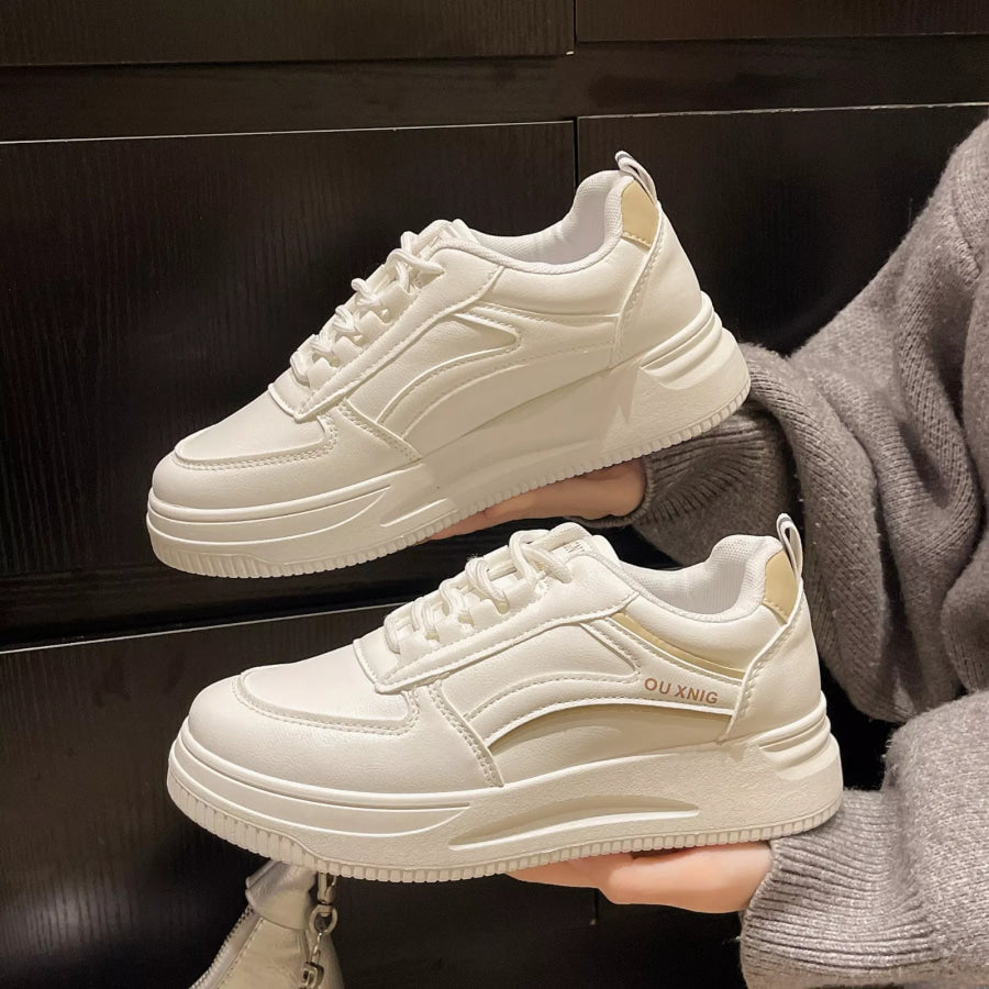 Classic Lace-Up Platform Sneakers Apparel and Accessories