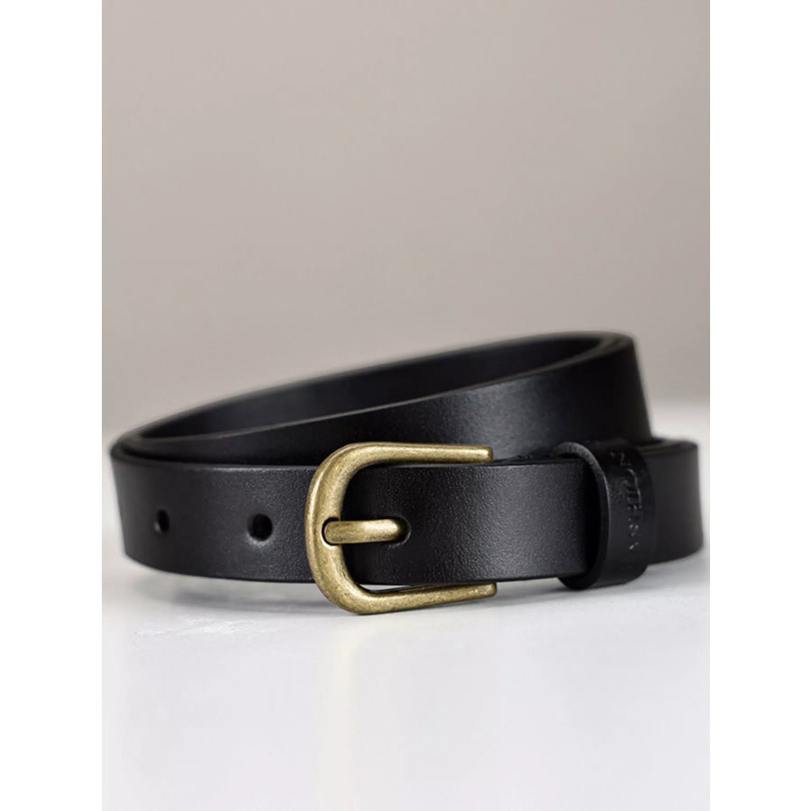 Classic Leather Belt Black / ONESIZE Apparel and Accessories
