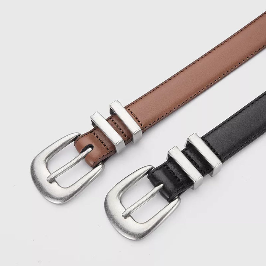 Classic Leather Belt with Buckle Apparel and Accessories