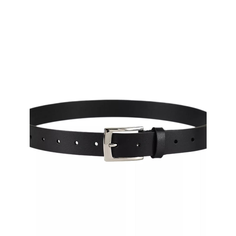 Classic Leather Belt with Buckle Apparel and Accessories