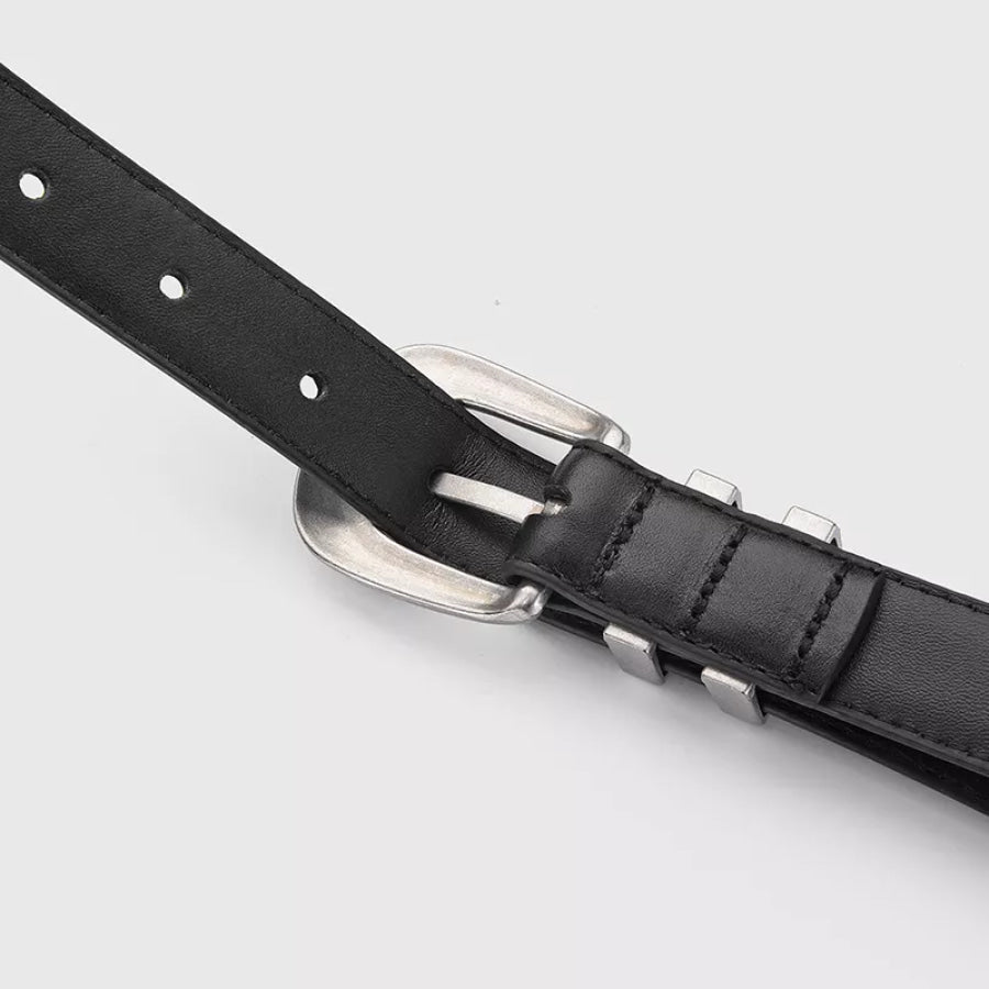 Classic Leather Belt with Buckle Apparel and Accessories