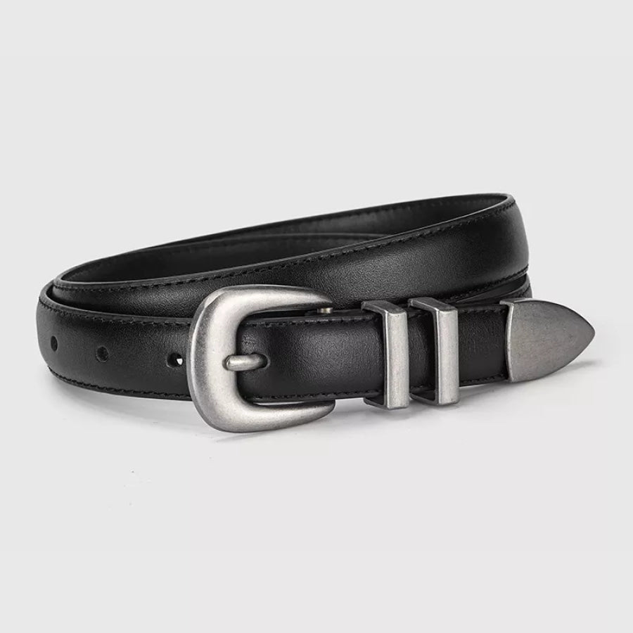 Classic Leather Belt with Buckle Apparel and Accessories