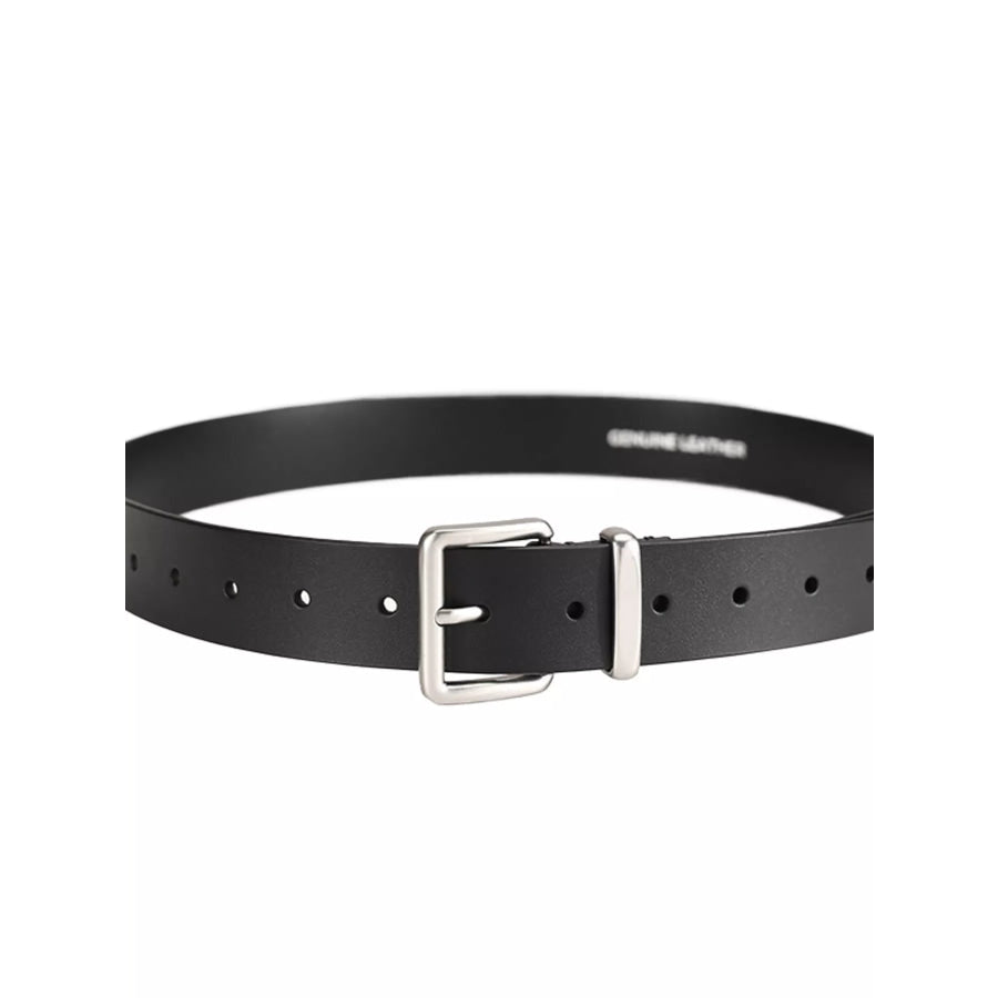 Classic Leather Belt with Buckle Black / ONESIZE Apparel and Accessories