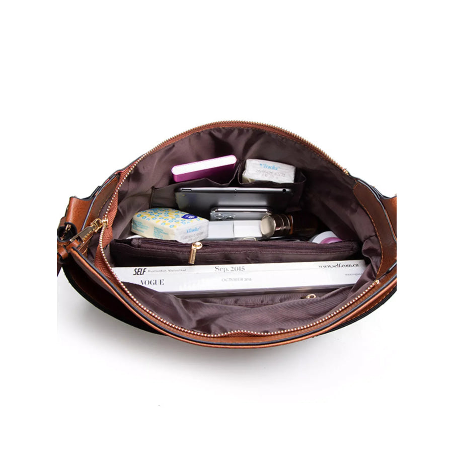 Classic Minimalist PU Leather Shoulder Bag with Spacious Capacity Apparel and Accessories