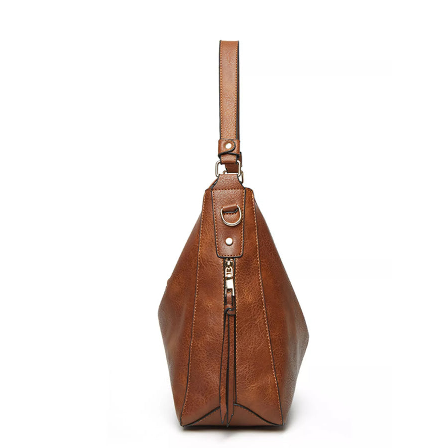 Classic Minimalist PU Leather Shoulder Bag with Spacious Capacity Apparel and Accessories