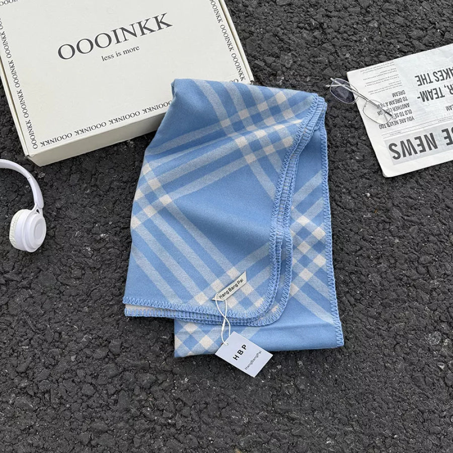 Classic Plaid Scarf Blue / ONESIZE Apparel and Accessories