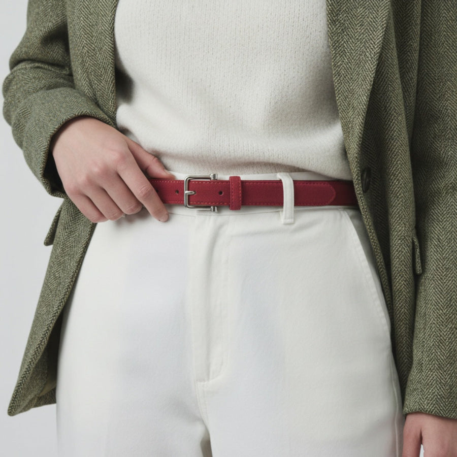 Classic Silver Buckle Belt Apparel and Accessories