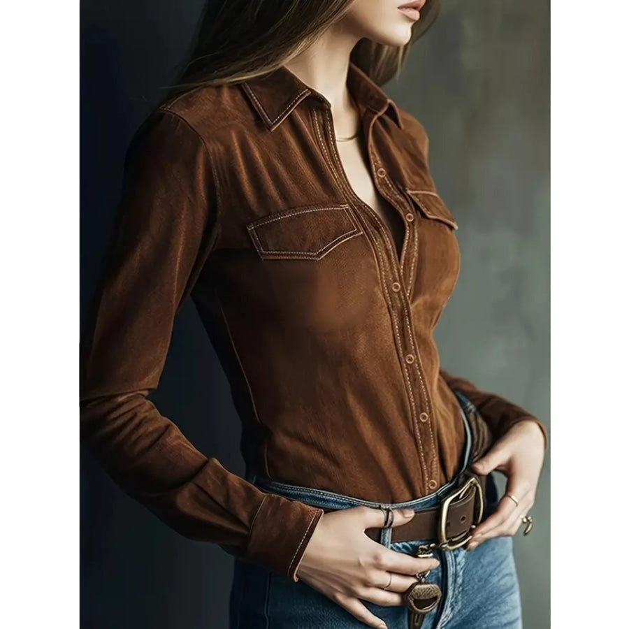 Classic Slim-Fit Long Sleeve Shirt Apparel and Accessories