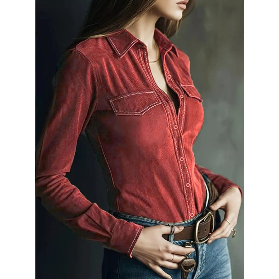 Classic Slim-Fit Long Sleeve Shirt Apparel and Accessories