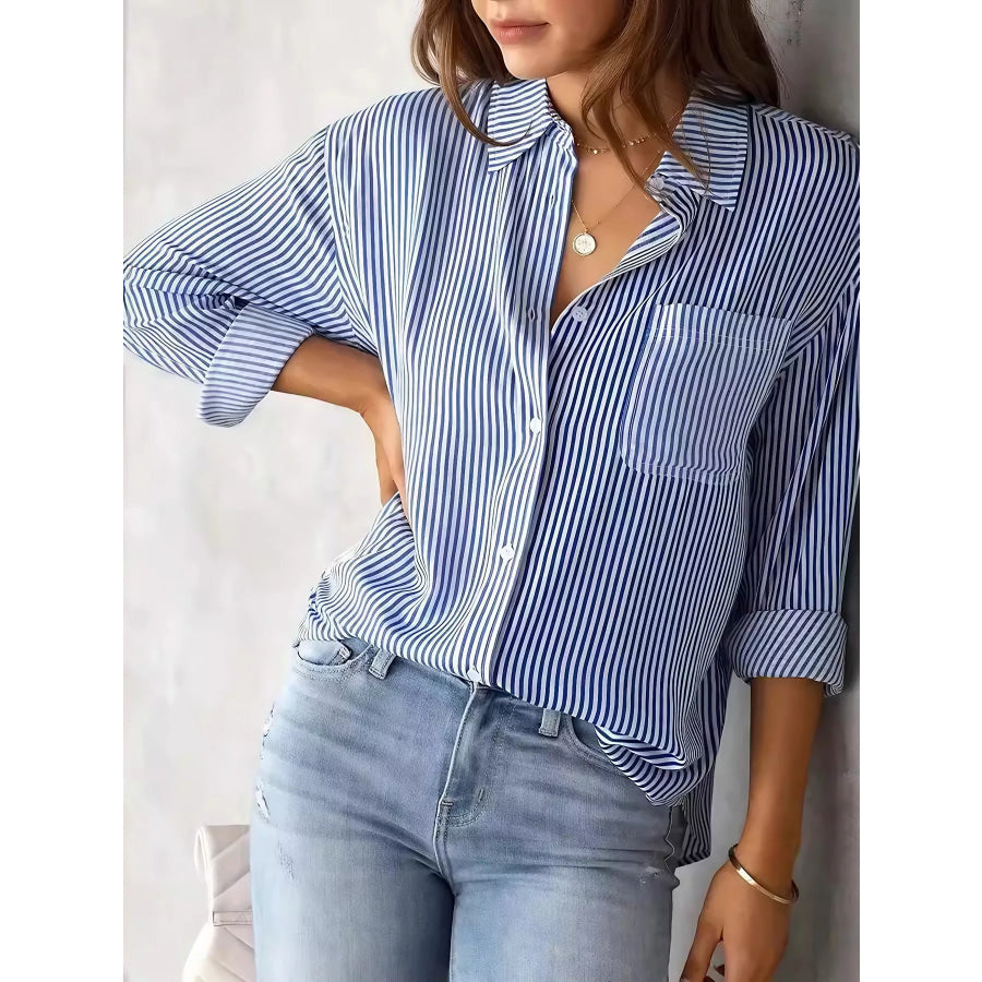 Classic Striped Button-Down Shirt Apparel and Accessories