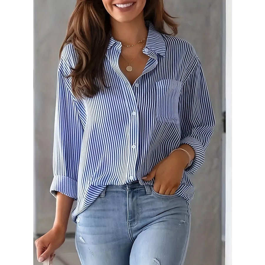 Classic Striped Button-Down Shirt Apparel and Accessories