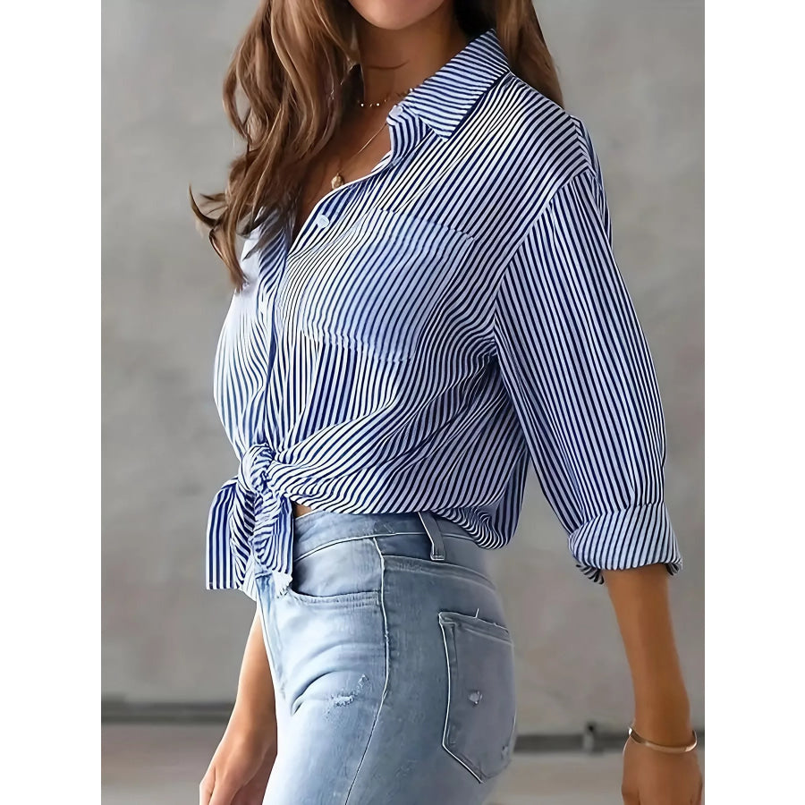 Classic Striped Button-Down Shirt Apparel and Accessories