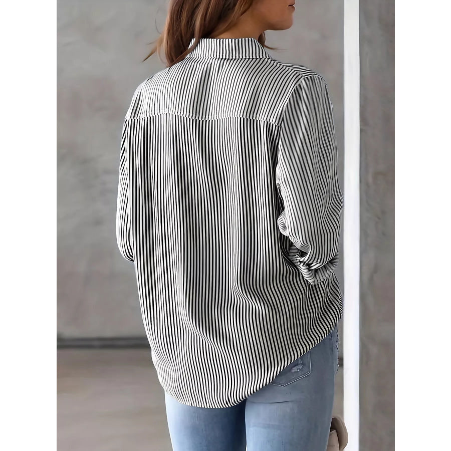 Classic Striped Button-Down Shirt Apparel and Accessories