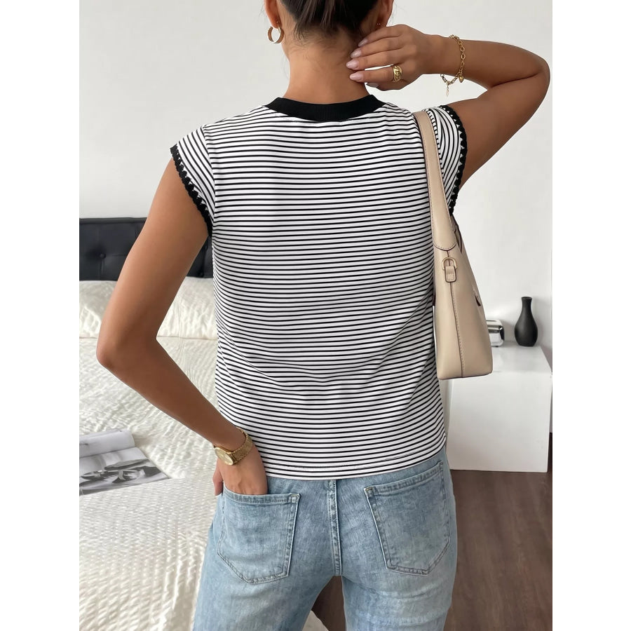 Classic Striped Crew Neck T-Shirt Apparel and Accessories