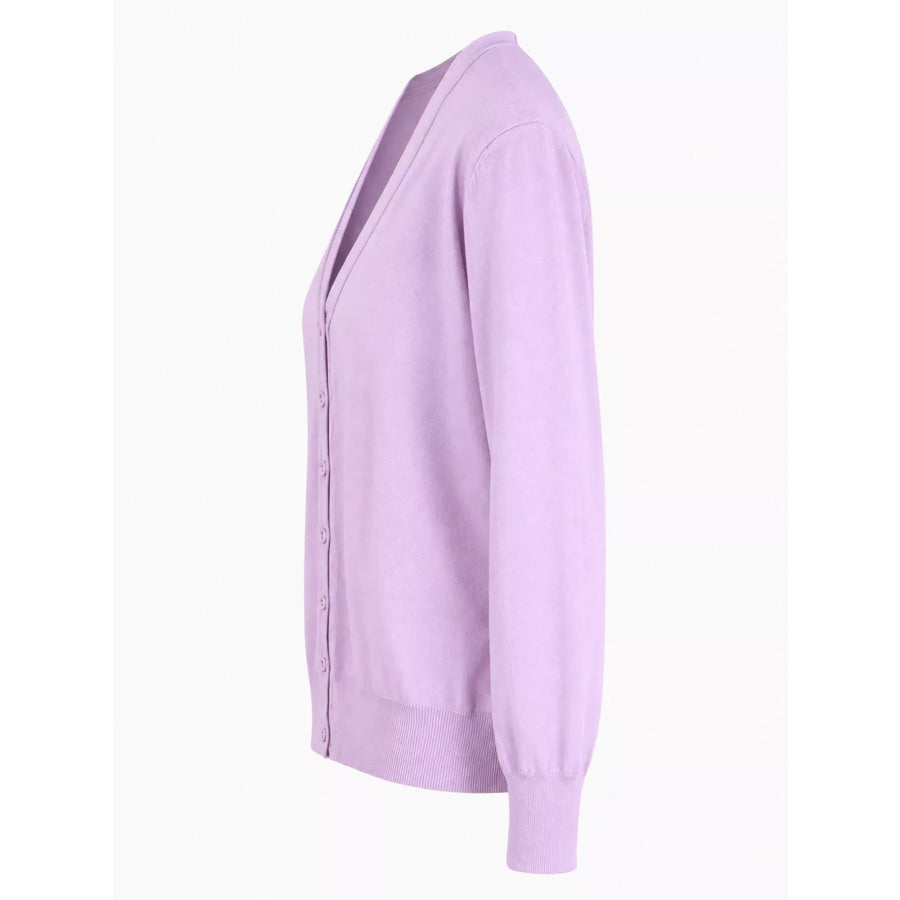 Classic V-Neck Button-Down Knit Cardigan Apparel and Accessories