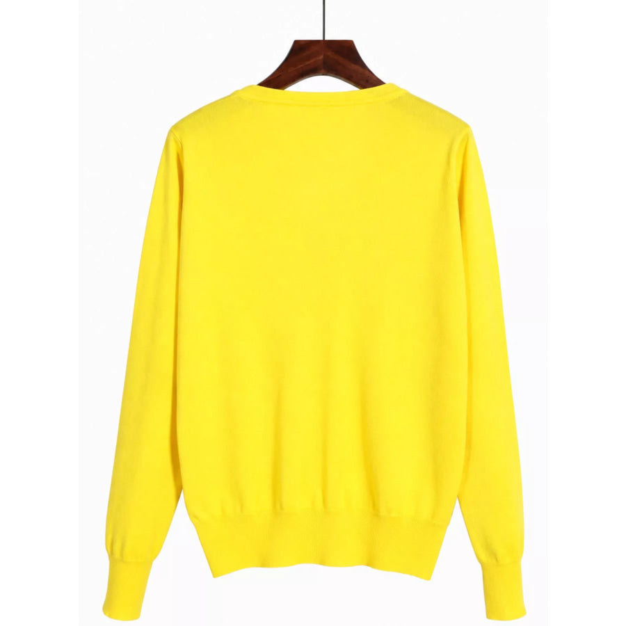 Classic V-Neck Button-Down Knit Cardigan Apparel and Accessories