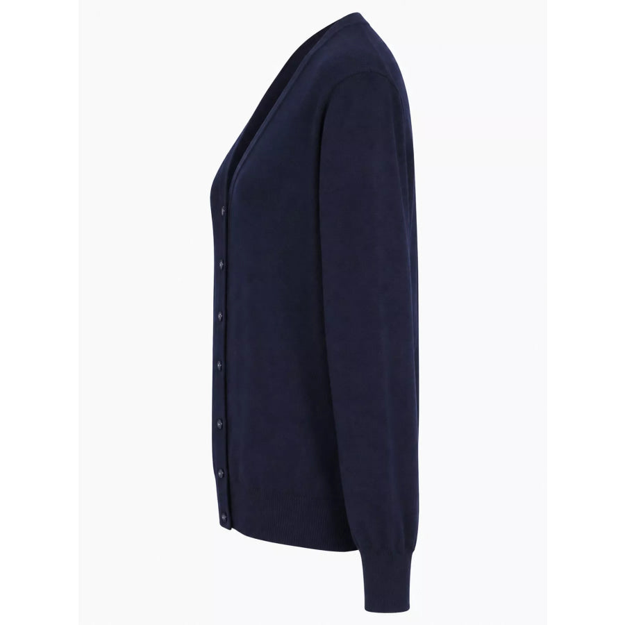 Classic V-Neck Button-Down Knit Cardigan Apparel and Accessories