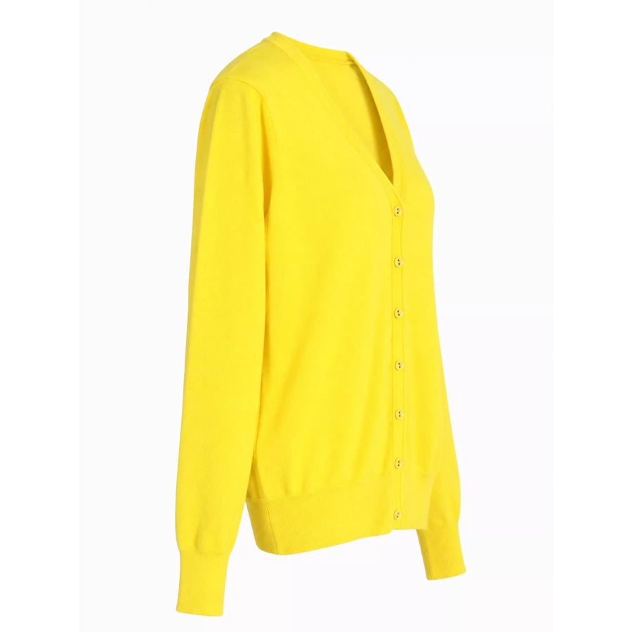 Classic V-Neck Button-Down Knit Cardigan Apparel and Accessories