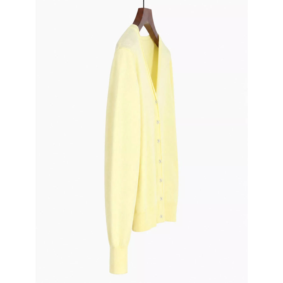 Classic V-Neck Button-Down Knit Cardigan Apparel and Accessories