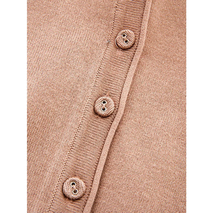 Classic V-Neck Button-Down Knit Cardigan Apparel and Accessories