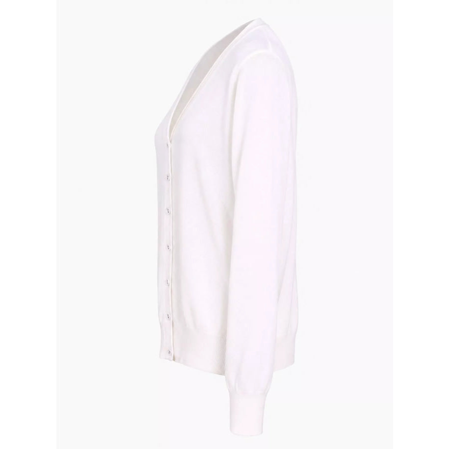 Classic V-Neck Button-Down Knit Cardigan Apparel and Accessories