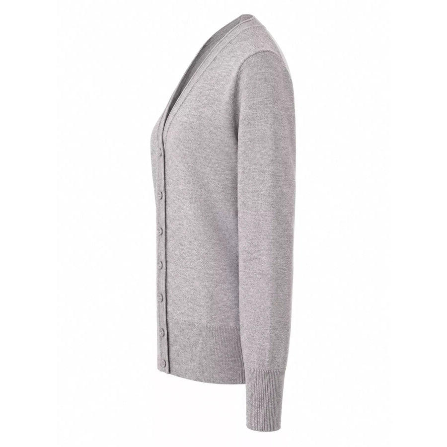 Classic V-Neck Button-Down Knit Cardigan Apparel and Accessories