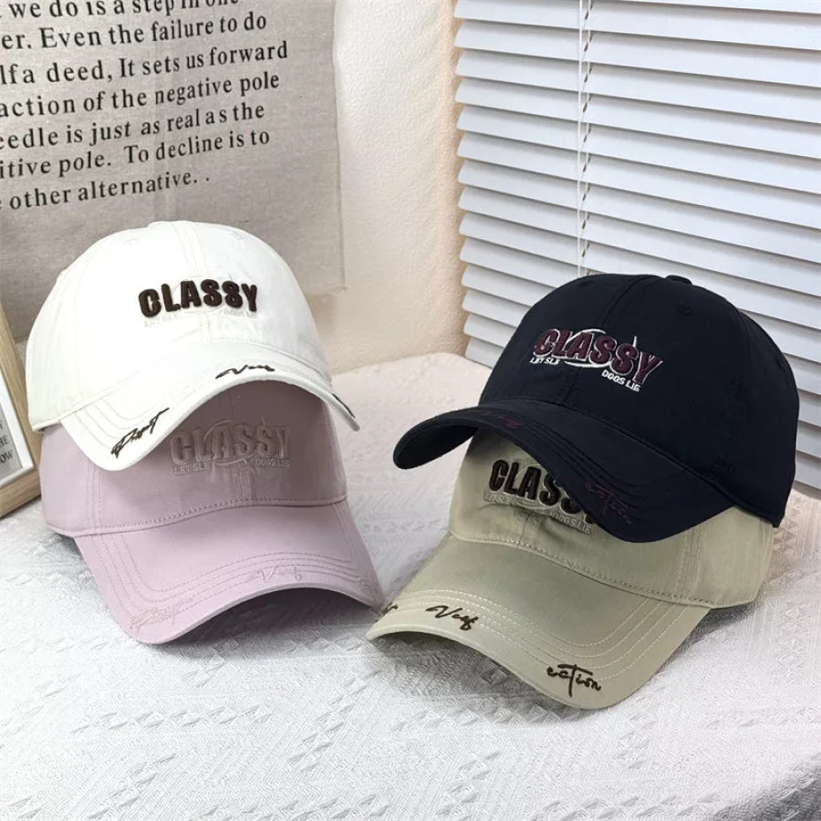 Classy Embroidered Cotton Baseball Cap Apparel and Accessories