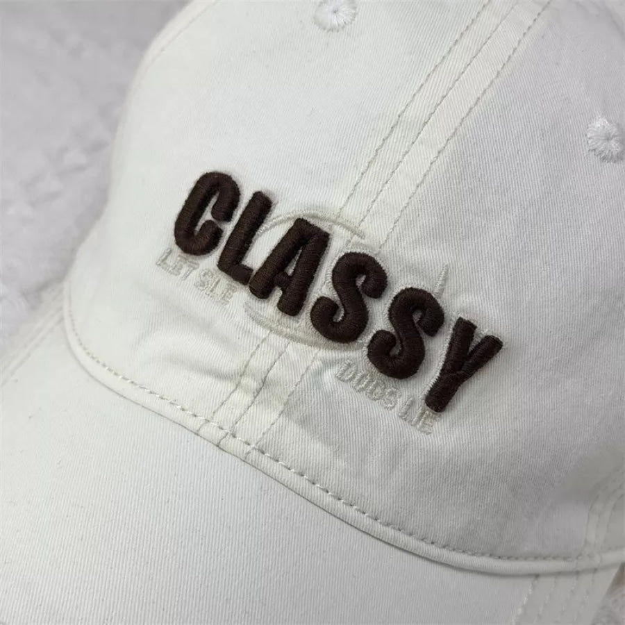 Classy Embroidered Cotton Baseball Cap Apparel and Accessories