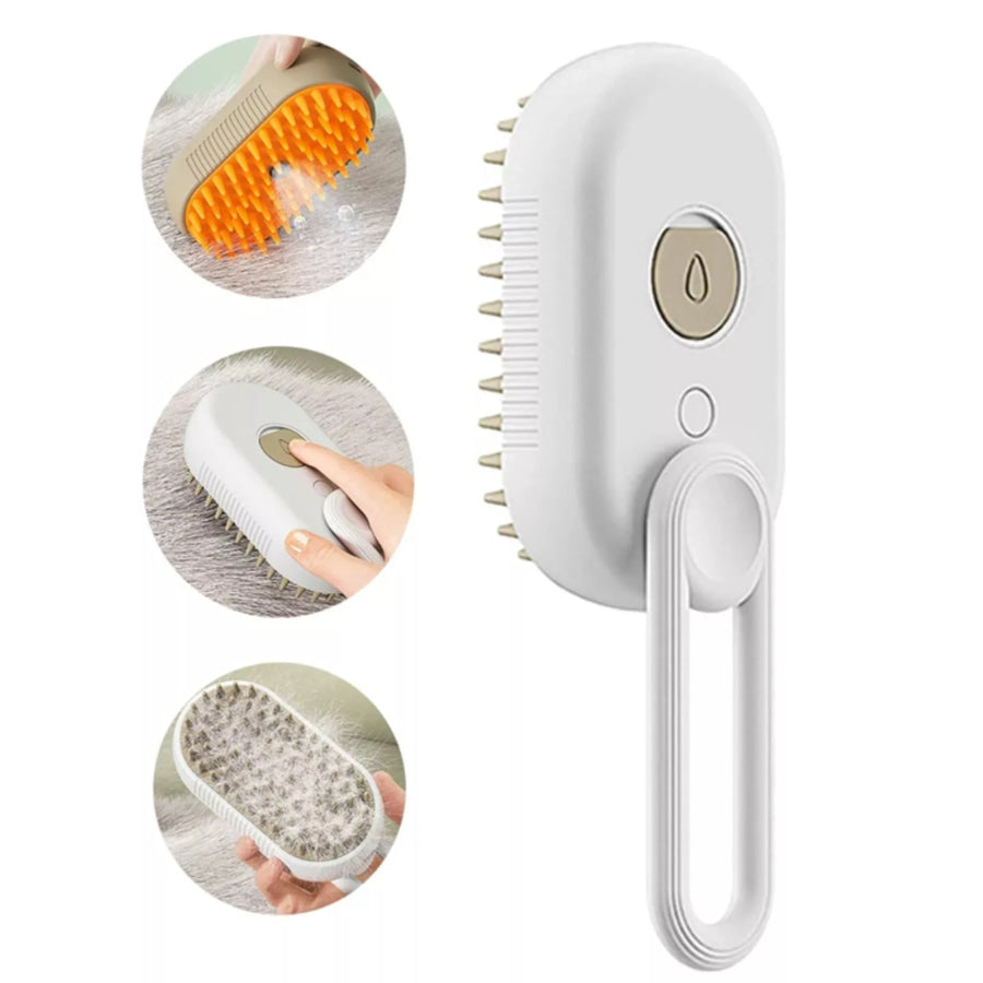 Cleaning Bath Pet Massage Brush White/Orange / One Size Apparel and Accessories