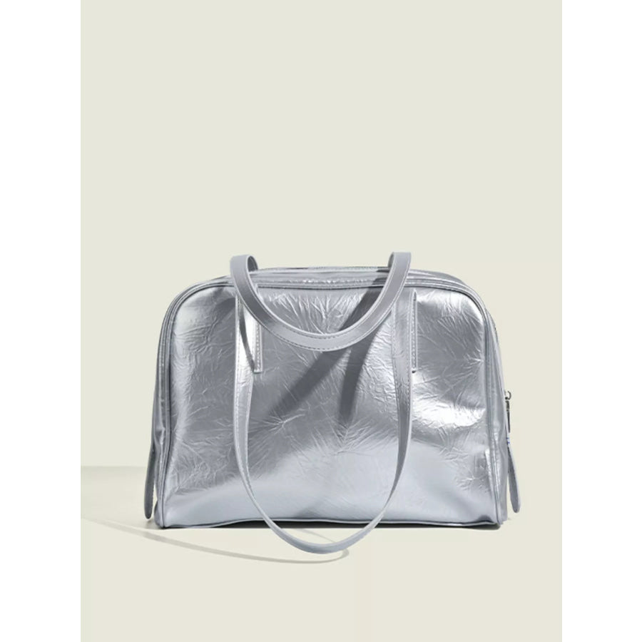 Clear Window Shoulder Bag Silver / One Size Apparel and Accessories