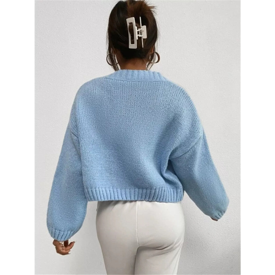 Cloud Button Up Knit Cardigan Apparel and Accessories