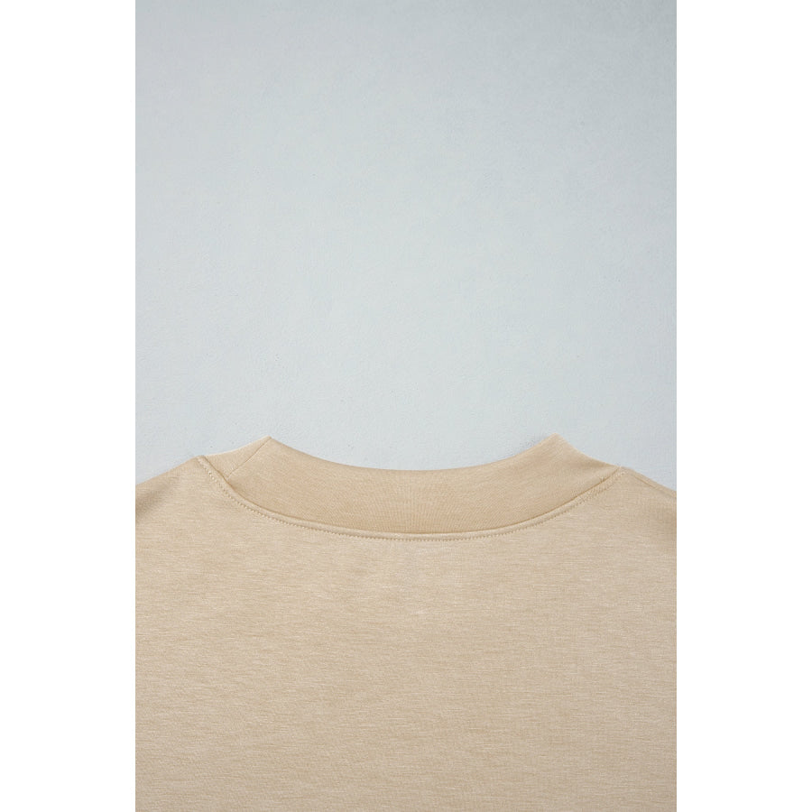 Coffee Camouflage Sleeve Crewneck Baggy Pullover Sweatshirt Tops/Sweatshirts & Hoodies