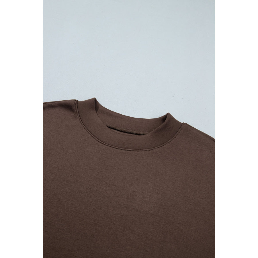 Coffee Camouflage Sleeve Crewneck Baggy Pullover Sweatshirt Tops/Sweatshirts & Hoodies