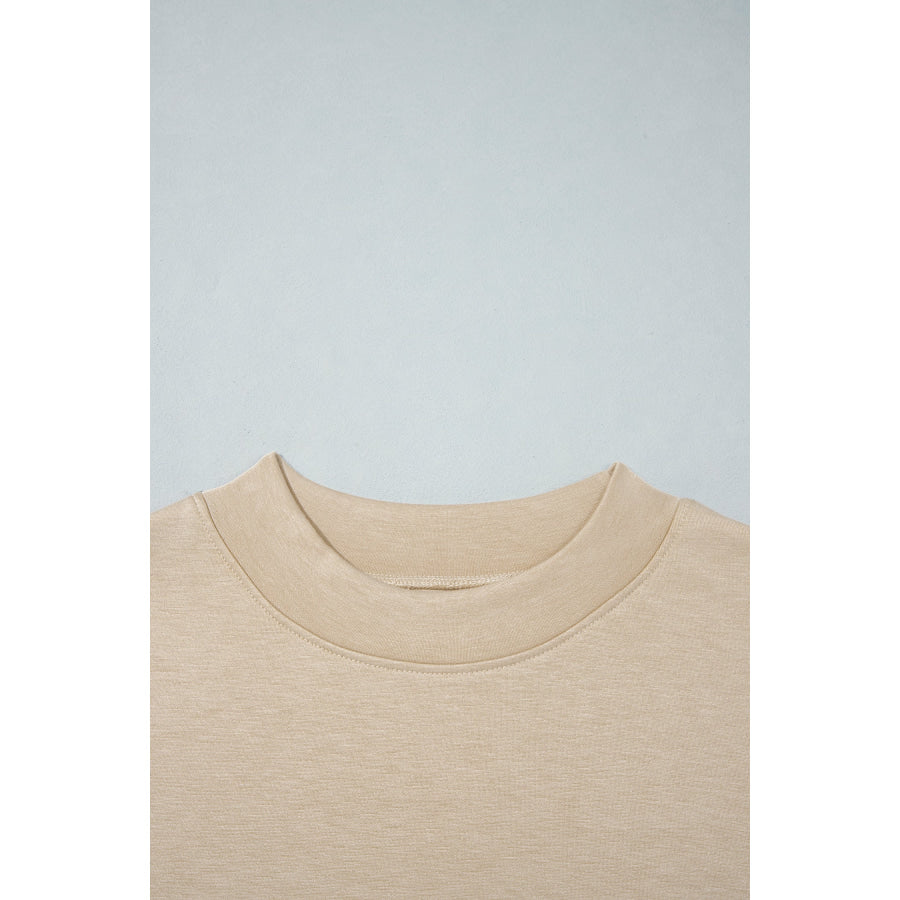 Coffee Camouflage Sleeve Crewneck Baggy Pullover Sweatshirt Tops/Sweatshirts & Hoodies
