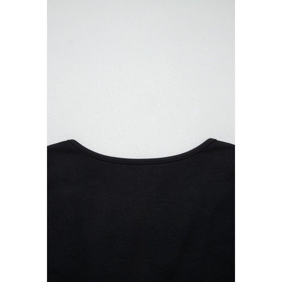 Coffee Plus Size Solid Color Bow Tie Peplum Tank Top Plus Size/Plus Size Tops/Plus Size Tank Tops