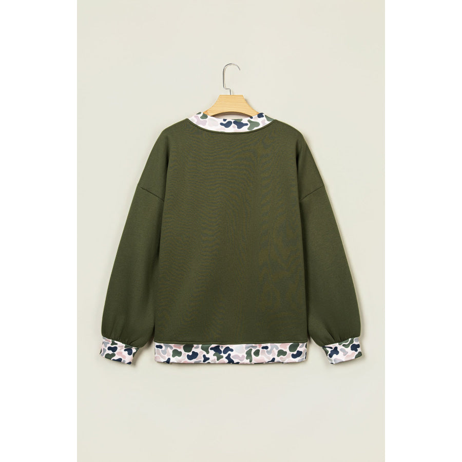 Coffee Western Contrast Detail Letter Graphic Baggy Sweatshirt Tops/Sweatshirts & Hoodies