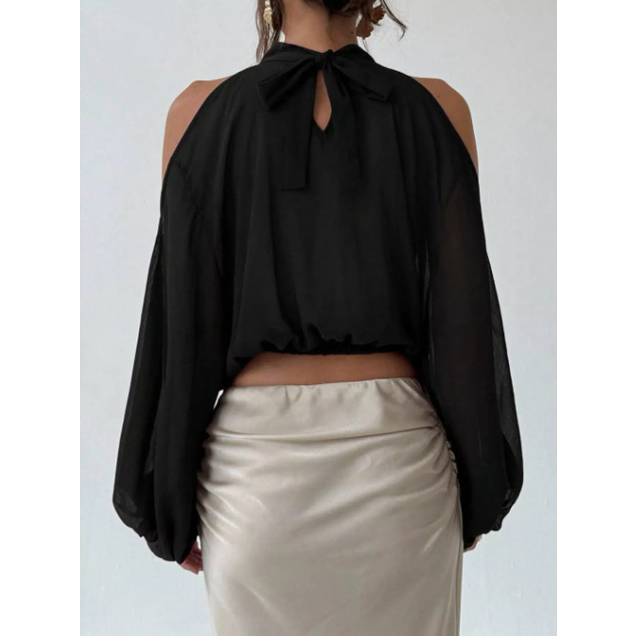 Cold-Shoulder Long Sleeve Blouse Apparel and Accessories