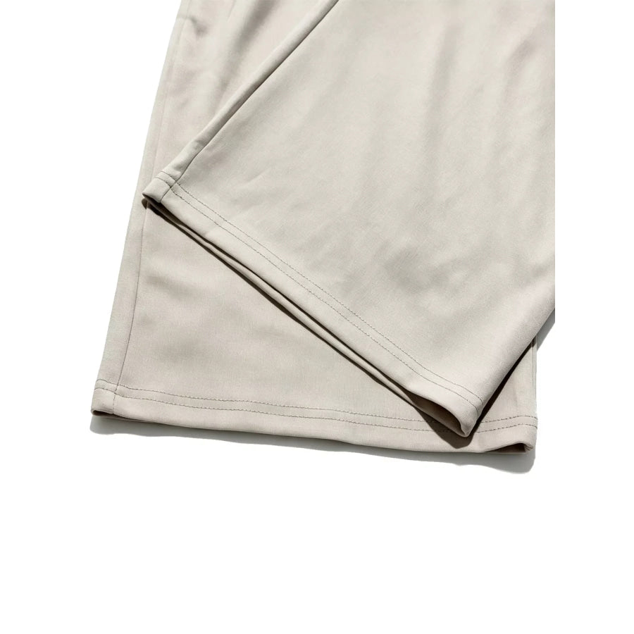 Cold Shoulder Ruched Waist Wide-Leg Jumpsuit Apparel and Accessories