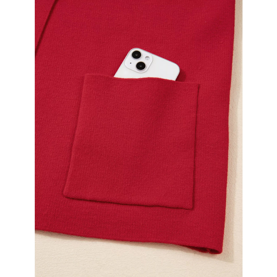 Collared Button Front Wrapped Cardigan Apparel and Accessories