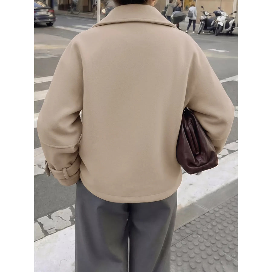 Collared Neck Button Up Jacket Apparel and Accessories