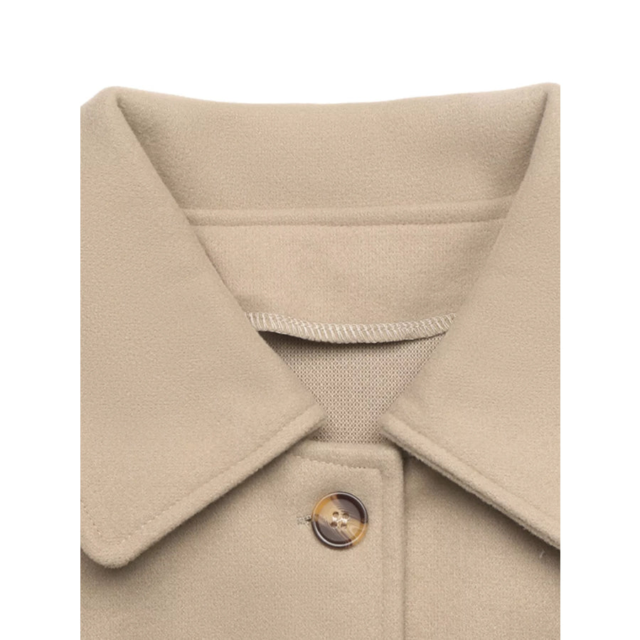 Collared Neck Button Up Jacket Apparel and Accessories