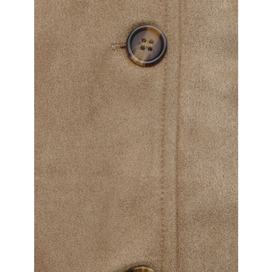 Collared Neck Button Up Jacket Apparel and Accessories