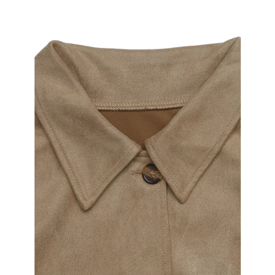 Collared Neck Button Up Jacket Apparel and Accessories