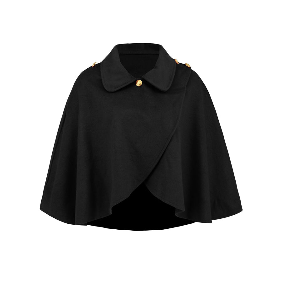 Collared Neck Cropped Cape Apparel and Accessories