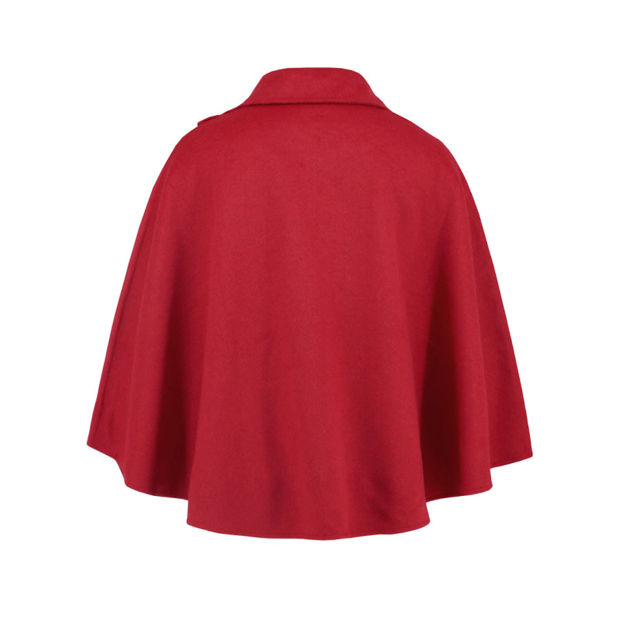 Collared Neck Cropped Cape Apparel and Accessories