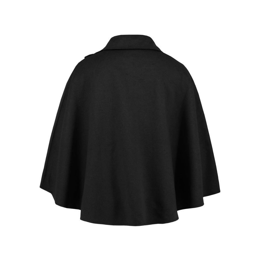 Collared Neck Cropped Cape Apparel and Accessories